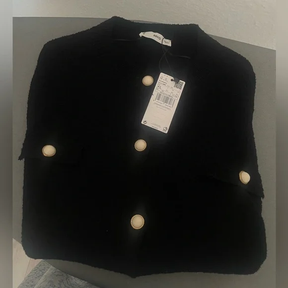 π MANGO Women's Knitted Cardigan with Jewel . - Picture 8 of 10